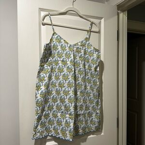 NWOT BedHead Yellow and Green Lemon Tree Organic Cotton Scallop Nightgown